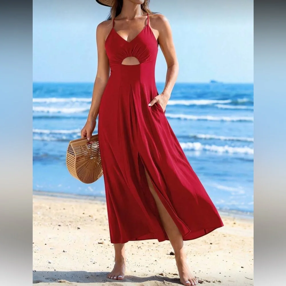 N/A flowy burgundy